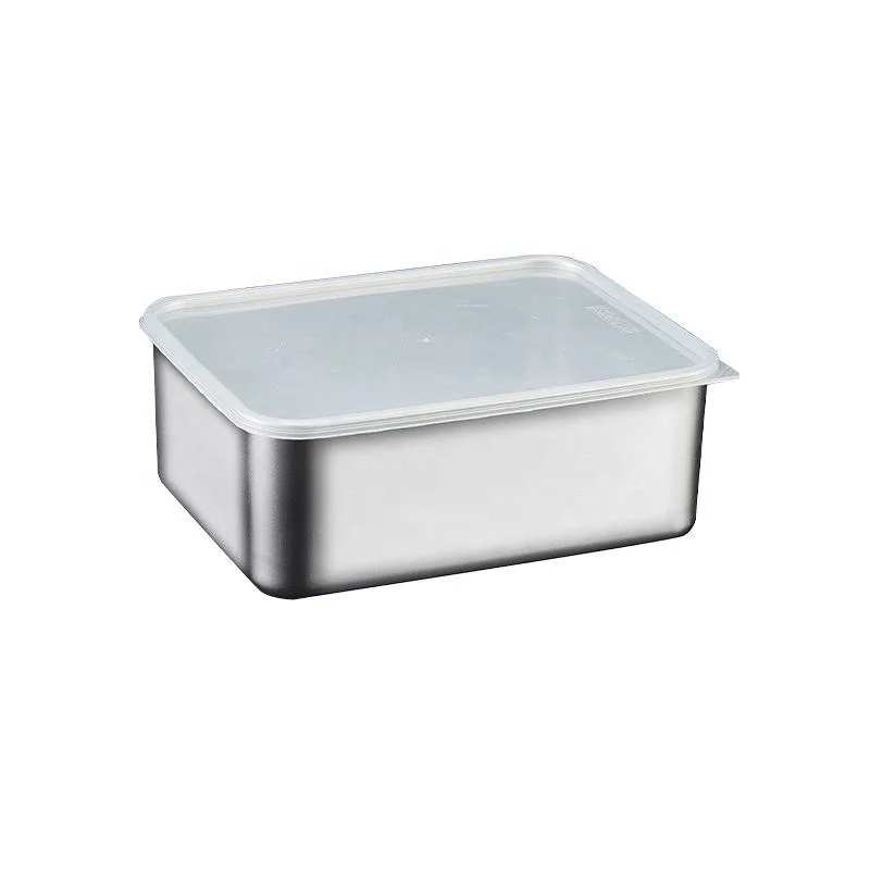 New Product Flatness Eco Friendly Lunch Box Stainless Steel Food Container Lid