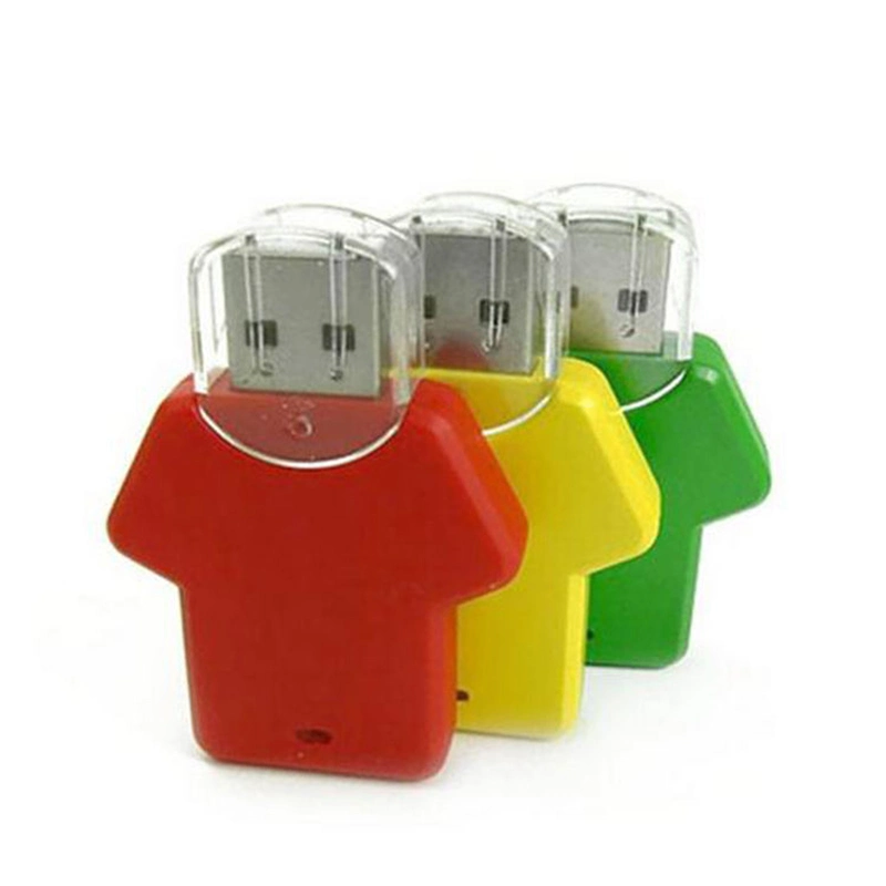 Forma de vestuário de plástico da equipe de Unidade Flash USB Multi-Color Dom Promocionais Drive USB