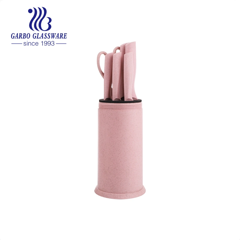 Conjunto de facas para cozinha em aço inoxidável tesoura para fruta com Conjunto de base de suporte para utensílios de cozinha Acessórios