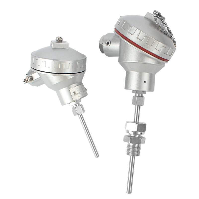 Thermometer Tools by PT100/PT1000/K-Type Thermocouple -50~200 Degree Temperature Transmitter 4-20mA 0-10V for Oil Gas Water SS304 Probe Temperature Sensor