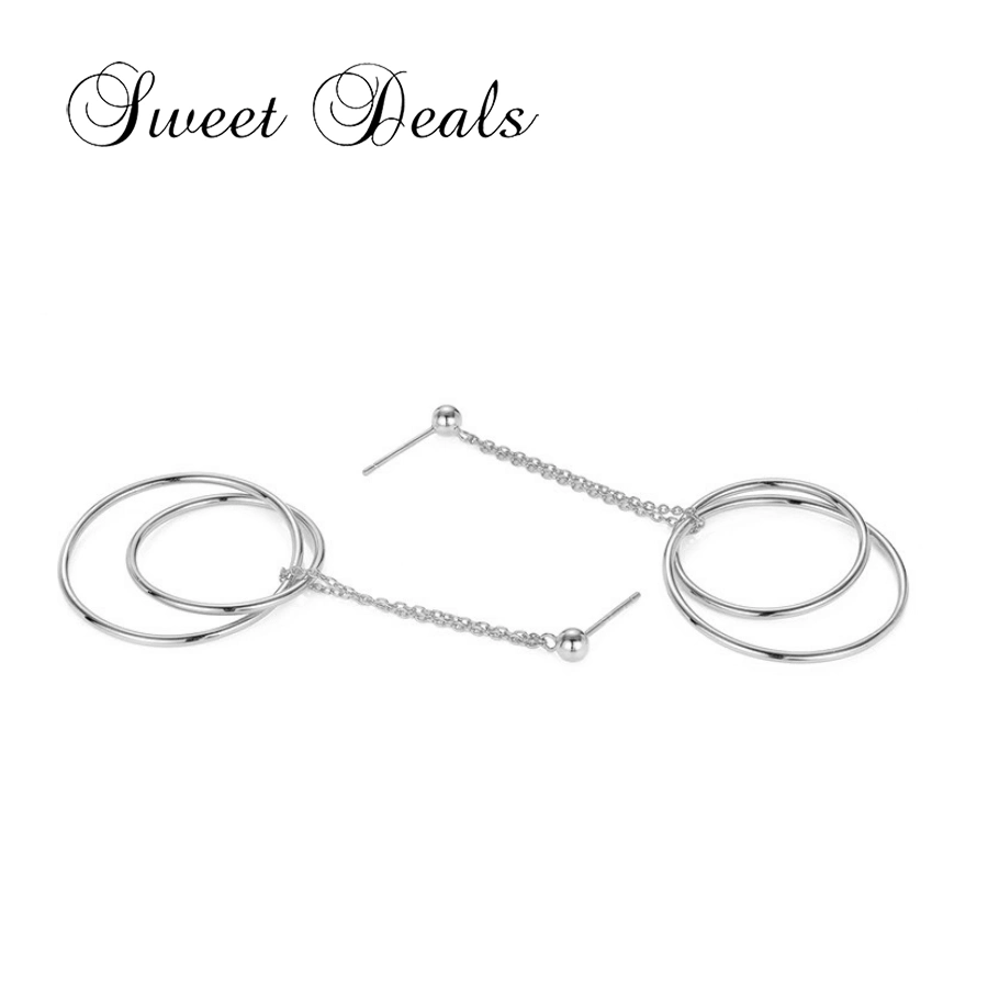 Fashion Simple Circle Earrings Women's Stainless Steel Earrings