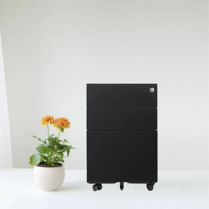 Mobile Lockable Steel Filing Cabinet Office Metal Safety Storage Cabinet