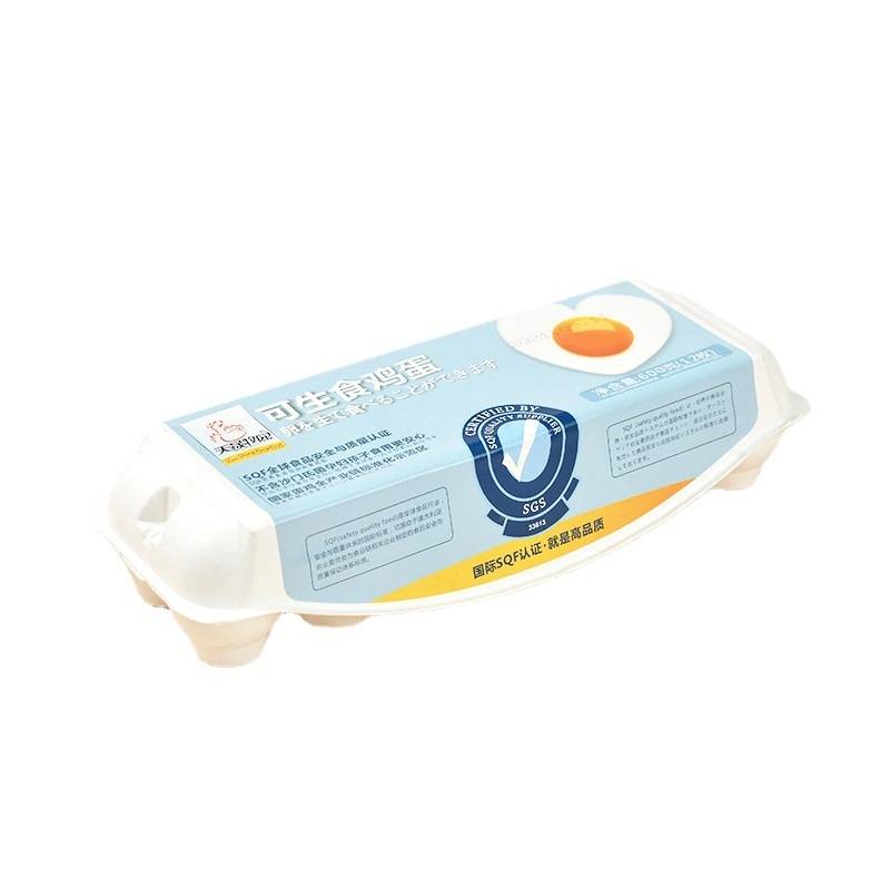 Stackable White Pulp 12 Cavity Packaging Egg Cartons with Customized Printing Labels