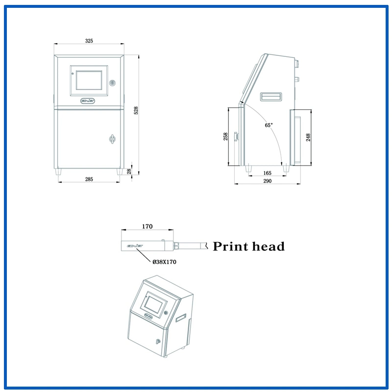 on-Line Barcode and Automatic Date Printing Machine Continuous Inkjet Printer