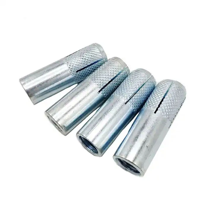 Drop in Anchor Bolts Implosive Expansion Carbon Steel White Zinc Grade 4.8