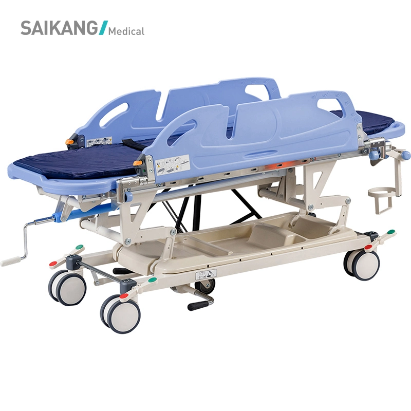 Skb041-6 Saikang Wholesale/Supplier Multifunction Foldable Operation Connecting Medical Patient Stretcher Trolley