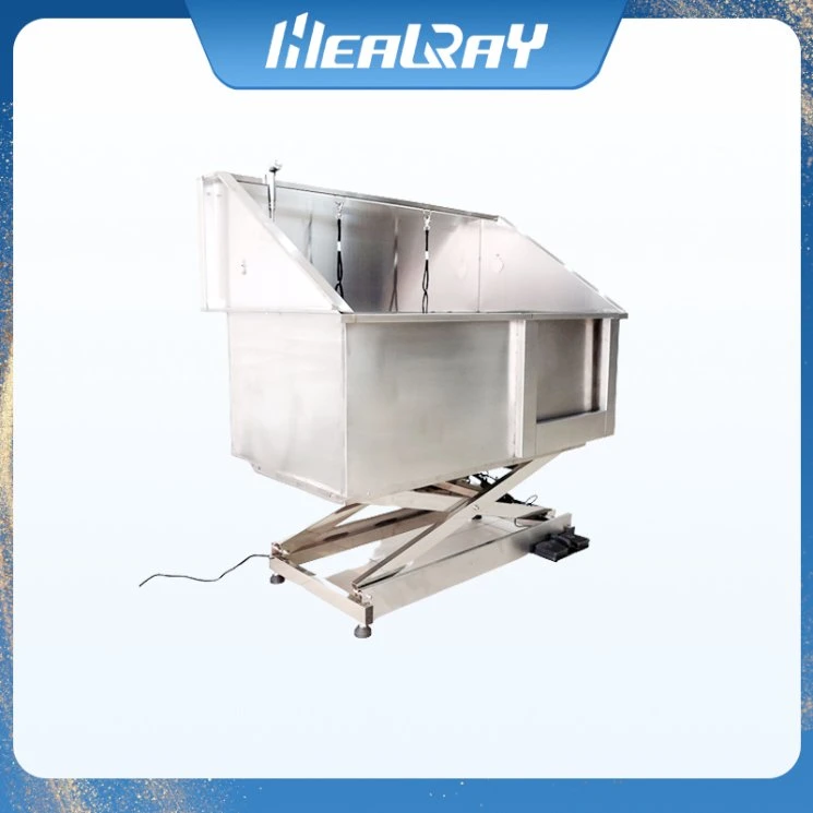 Stainless Steel Liftable Pet Bath Cage Is Used in Pet Hospital