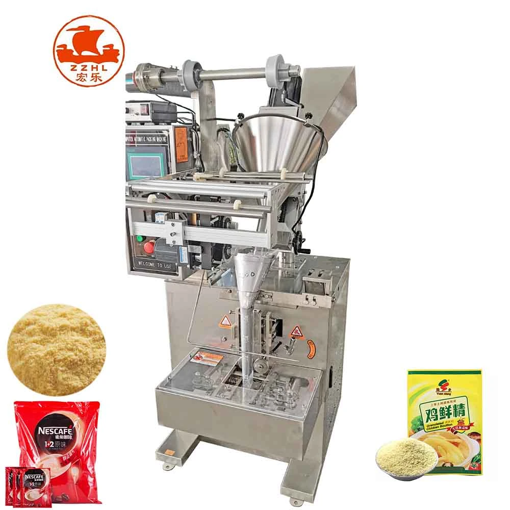 Flour Milk Coffee Soda Spice Chilli 3 Side Seal Powder Packing Machine