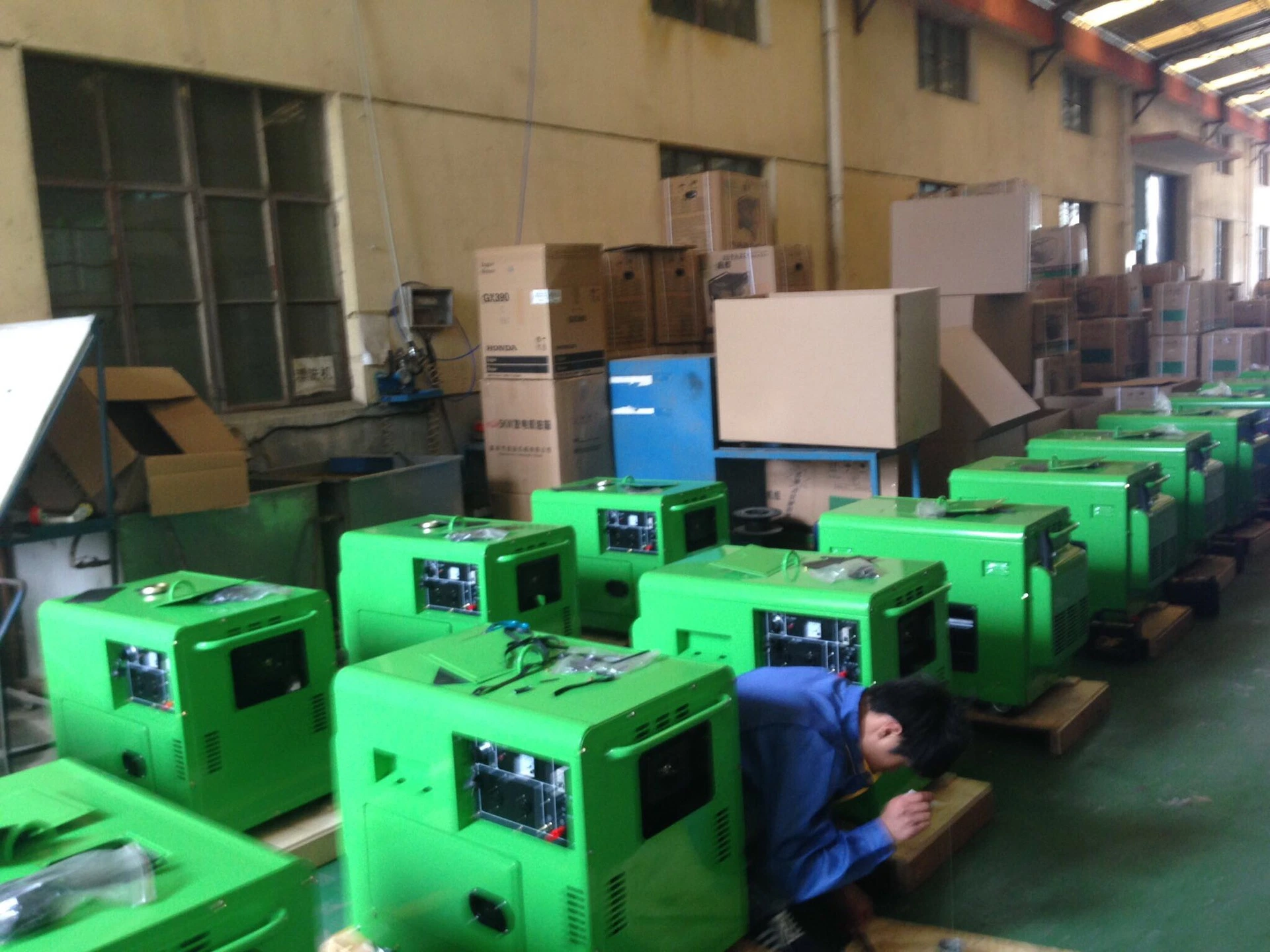 Factory Supply 5.5kw/5.5kVA/6kw/6kVA Raise G-Power Single Phase Electric Start Silent Type Portable Diesel Generator