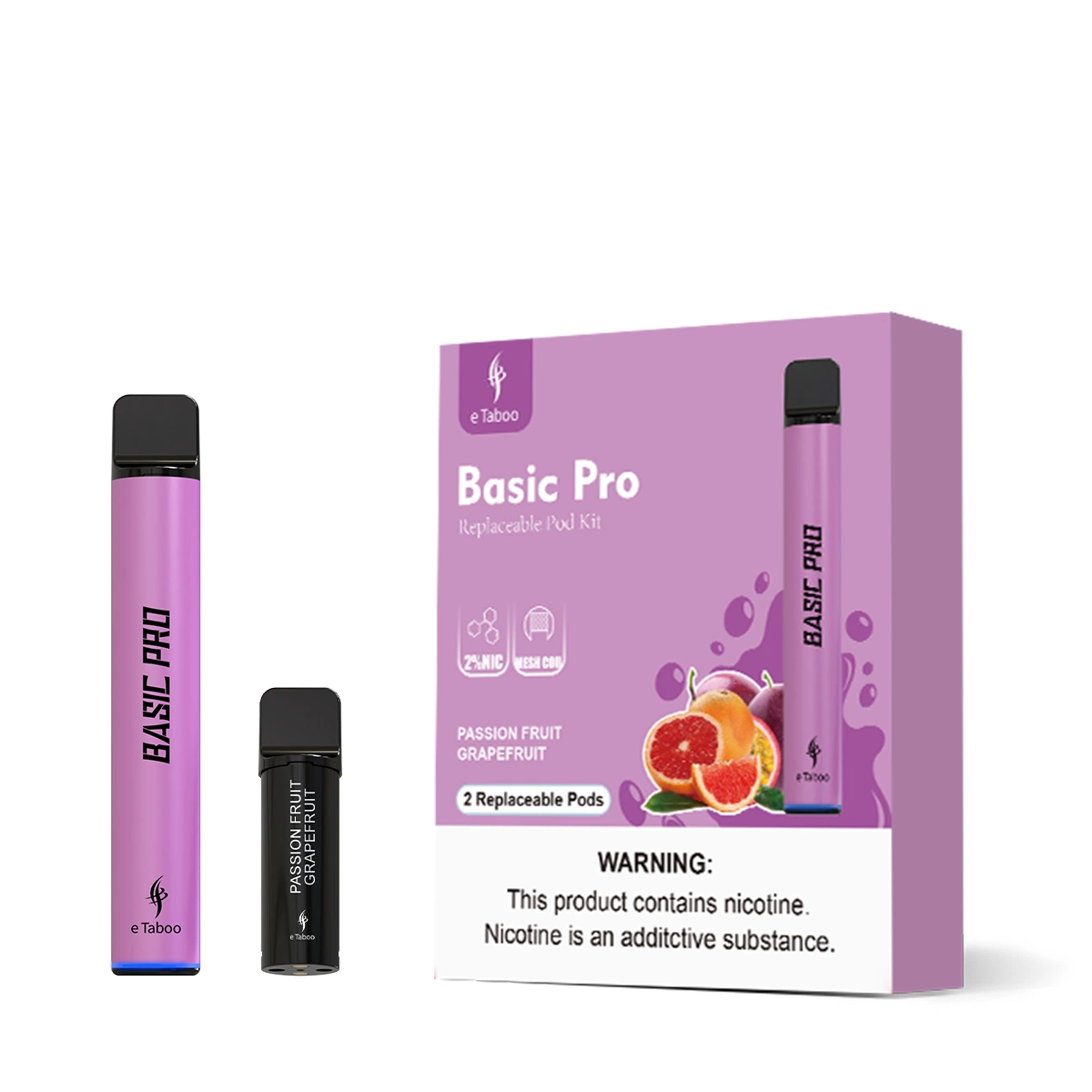 Nouveau client Shisha Hookah Pen Stick Basic PRO 600 Puff Eluxe Replaceable Pod Kit avec verrouillage de sécurité pour enfants, E Vape jetable Amazon.