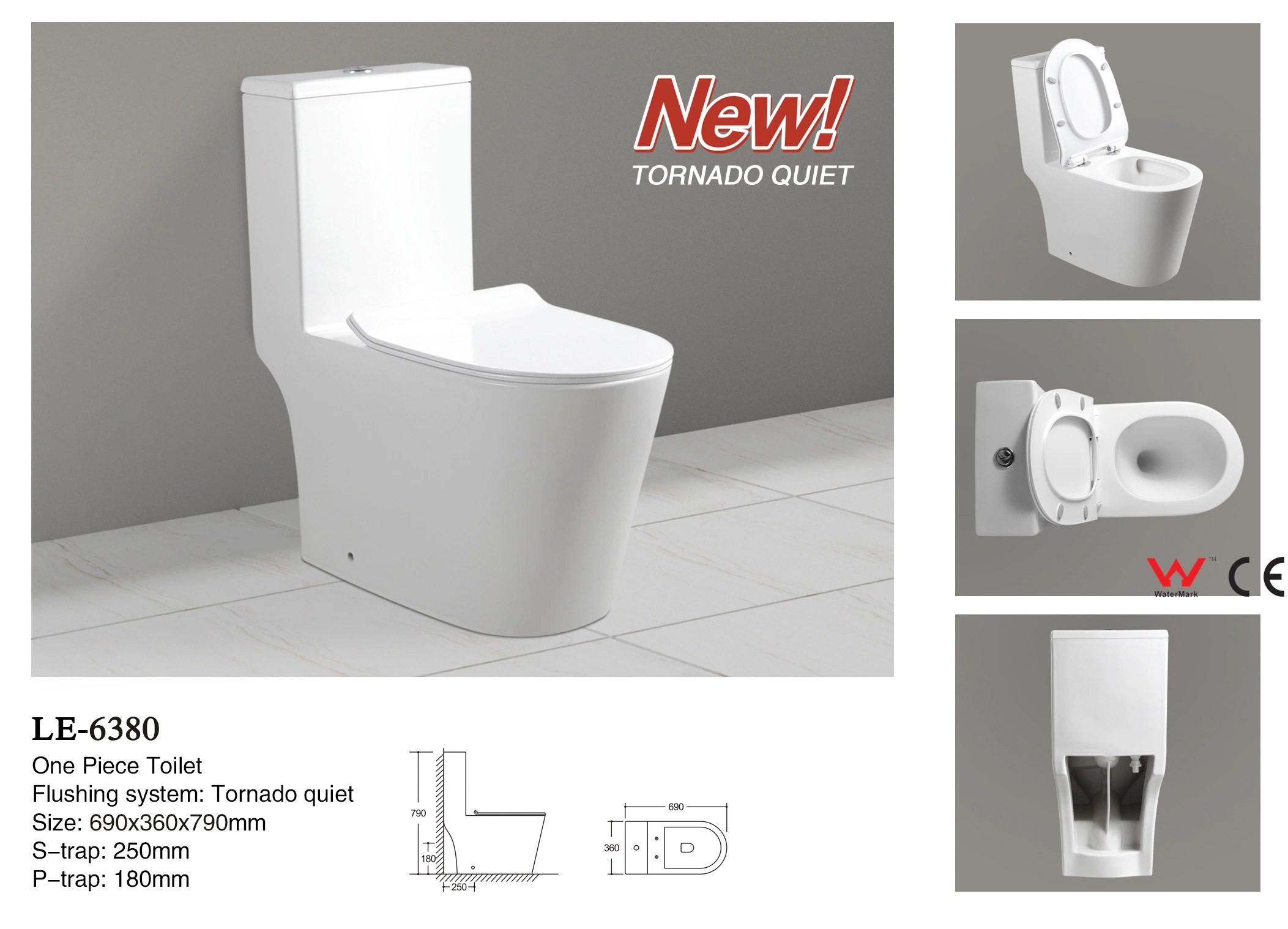 Wholesale Bathroom Sanitary Fixtures Water-Efficient Comfortable 6384-Uyt