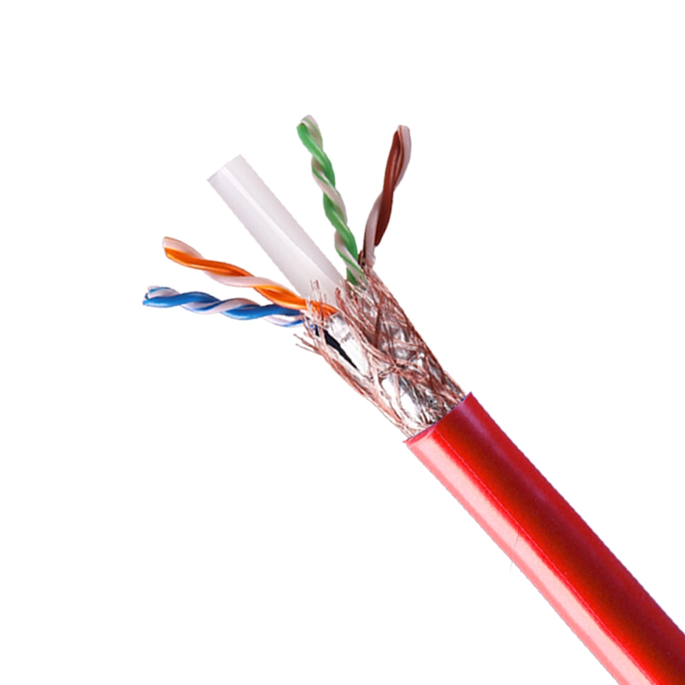 Shielding 0.56mm 23AWG 1000FT Bc FT6 Flame Retardant Interior Orange 600 MHz Safety Defense Hot Sale Certified LAN Cable