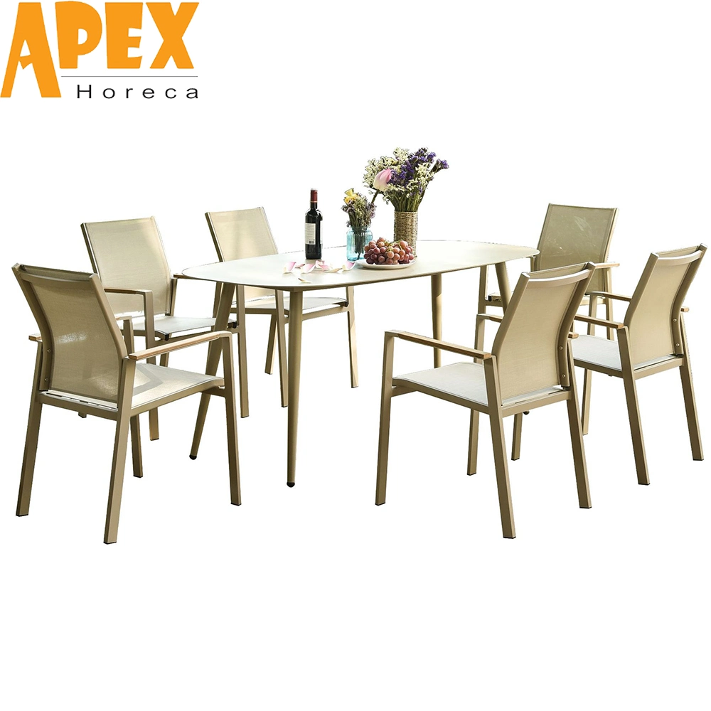 Muebles de jardín Restaurante juego de mesa de aluminio silla Wholesale/Supplier