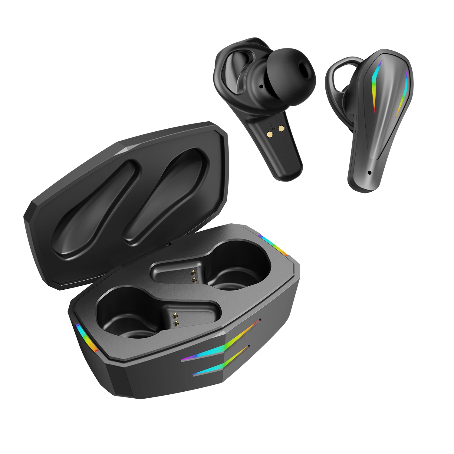 Auriculares de juego Modo dual Auriculares inalámbricos verdaderos Auriculares Bt Auriculares estéreo de graves en la oreja Tws Headset