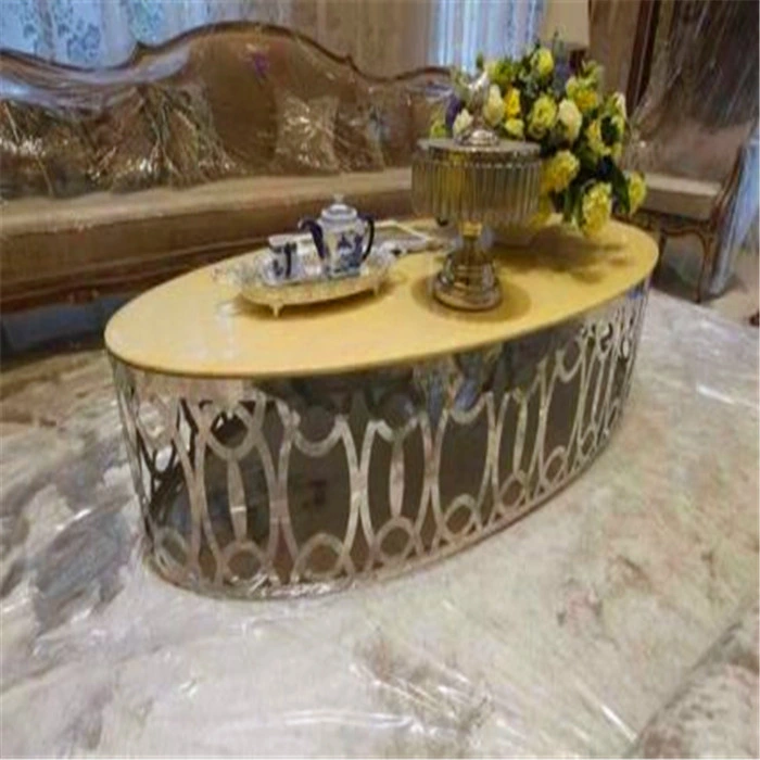 Metal Frame Metal Table Base Stainless Steel Brass or Champagne Mirror Finish