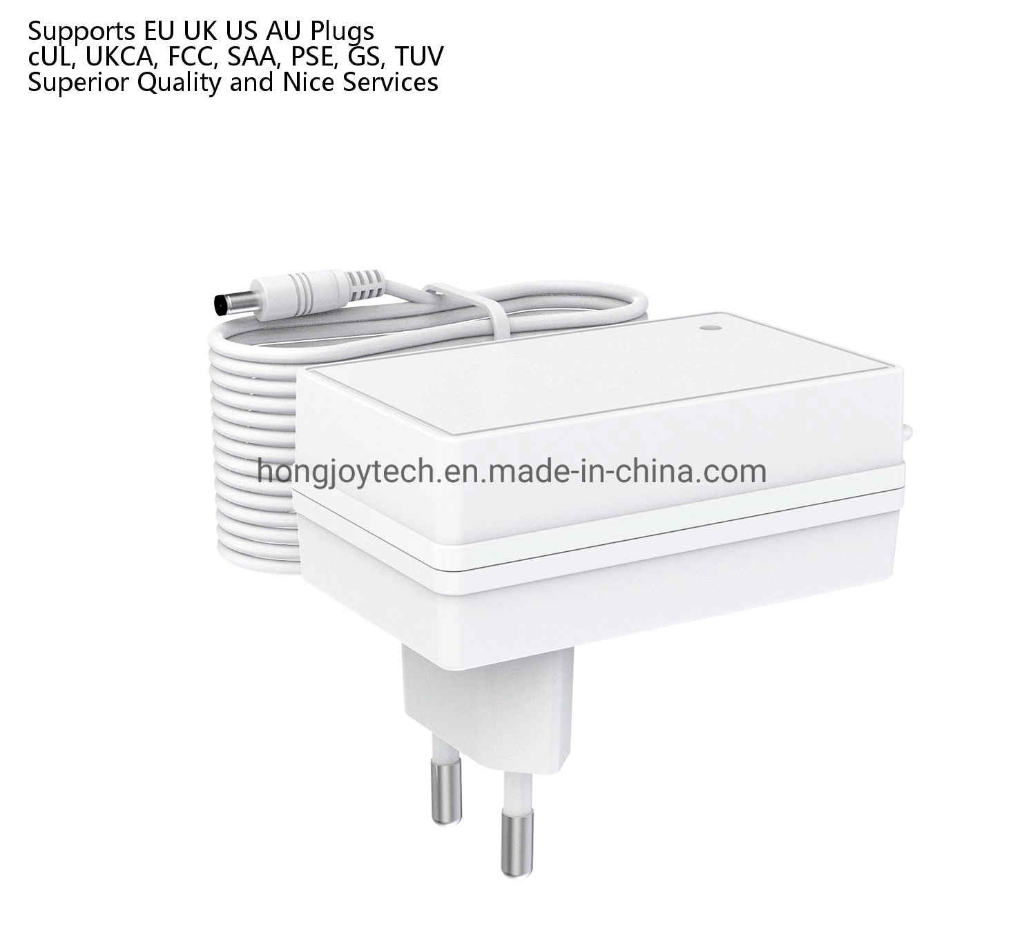 4.2V 7.2V 8.4V 12.6V 14.4V 16.8V 21V 1A 1.2A 1.5A Class 2 Battery Charger, UL1310 Standard with EU Plug for Lead Acid Battery