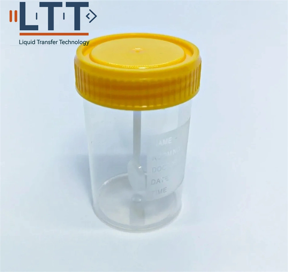 Conteneur d'urine jetable de 100 ml en plastique avec bouchon à vis