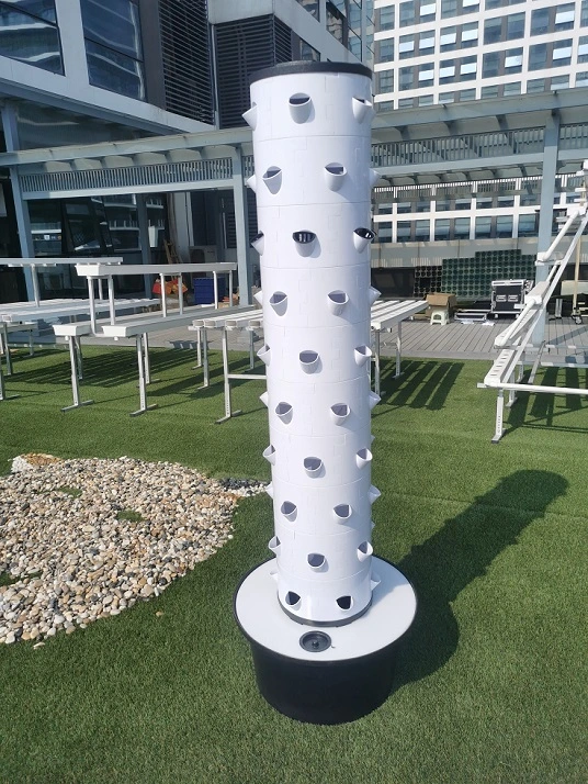 Aeroponic Growing Towers Hydroponics Vertical Industrial Tower with Adjustable Lights