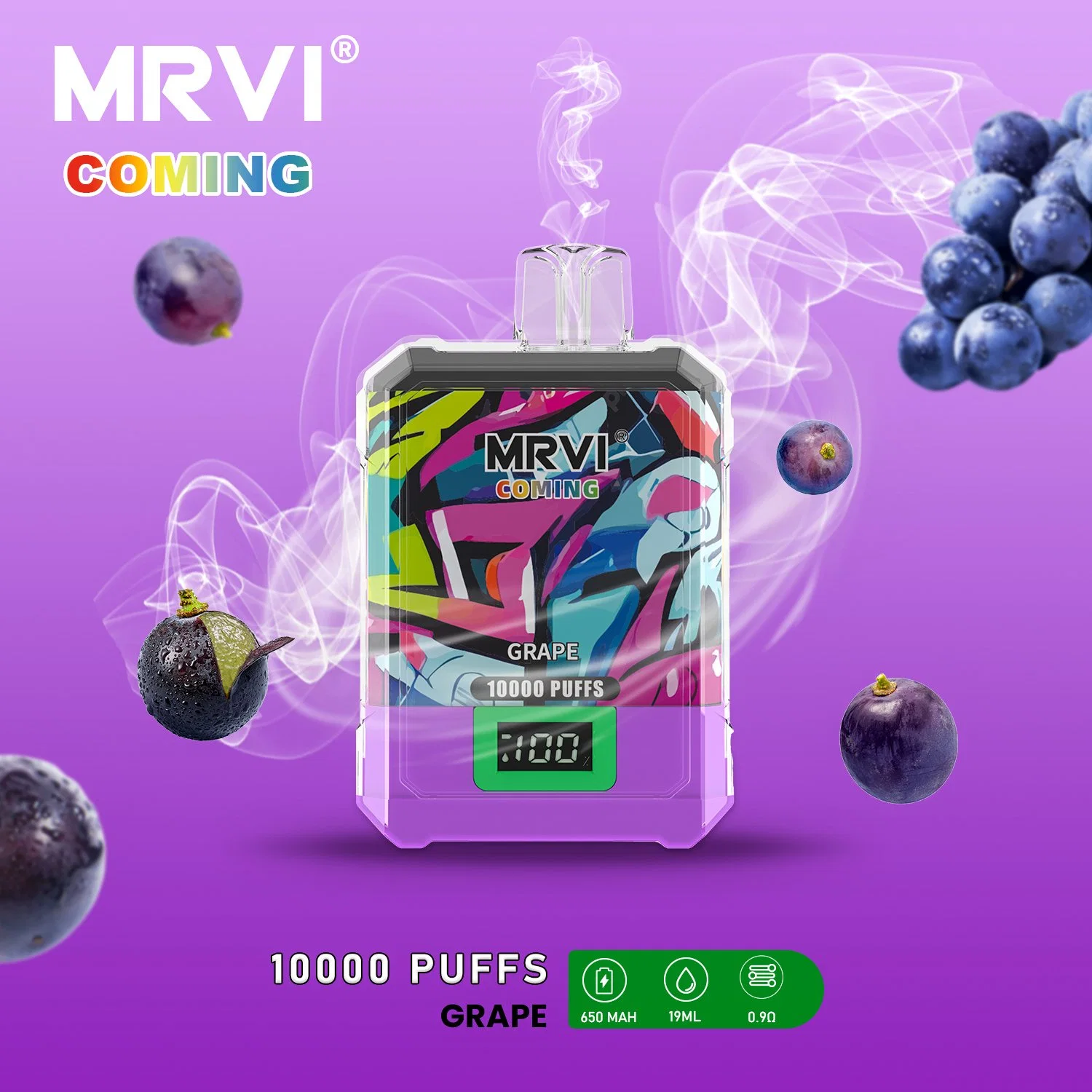 VAPE Puff 9K 12K VAPE Pen Mrvi disponible 10000 Puffs desechables E cigarrillos originales Puffs Starter Kit barras desechables Vapes con pantalla digital