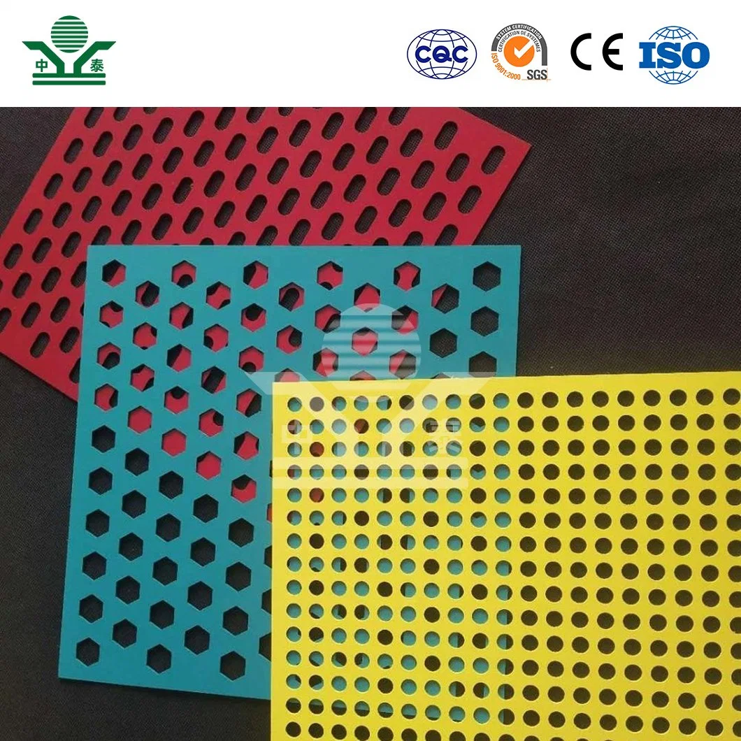 Zhongtai Square Hole Perforated Metal Sheet China Factory Perforated Plate Screen Sheet Panel Cold Rolled Steel Coil Material Perforated Indoor Metal Sheet