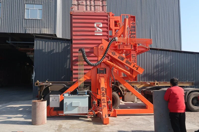 Highly Efficient Container Loading and Unloading Equipment 20FT 40FT Contaienr Turnover Machine Container Tilter Contailer Tipper for Grain/Cement/Quicklime