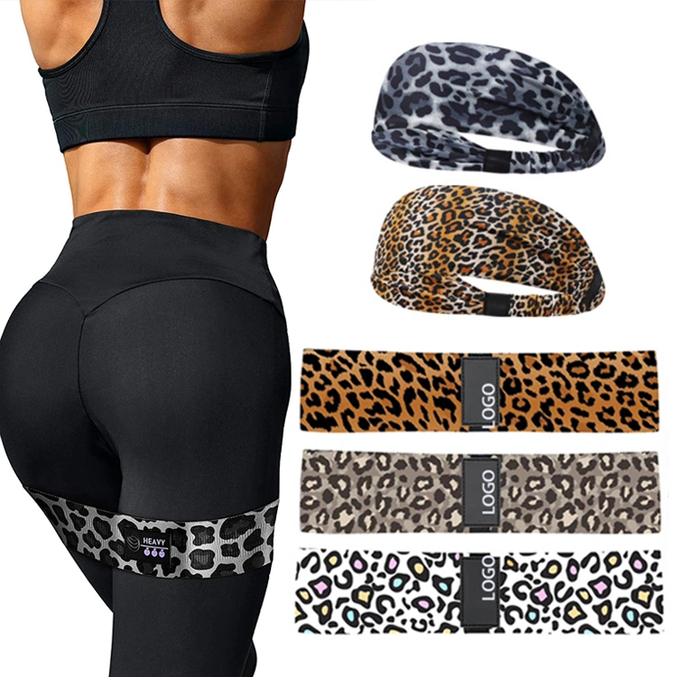 New Trendy Leopard Series Sport Hairband Manufacturer, Custom Printed Cheetah Pattern Non Slip Head Wrap Headband, Digital Printing Hairbands Headwear