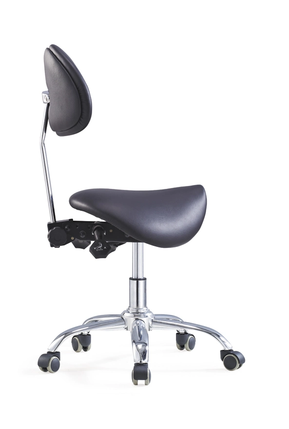 Comfortable Saddle Stool with Backrest and Ergonomically Designed Saddle Shaped Seat Chair