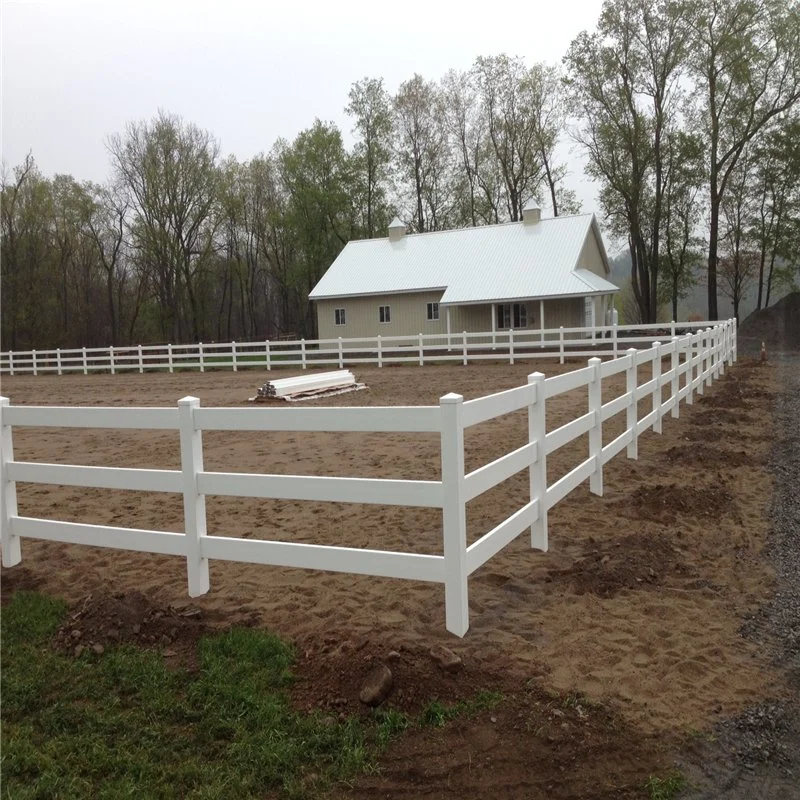 3-rail de aluminio blanco/acero galvanizado recubierto de polvo de hierro/Caballo/Campo ganadero de caballos de ganado ovino valla cercas Stockyard aislamiento Panel de puerta de Patio Corral