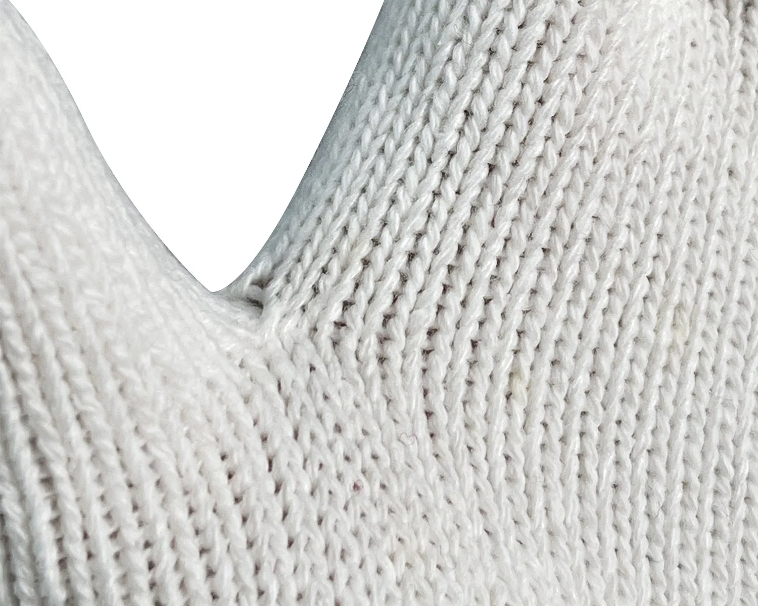 Natural White Cotton Polyester String Knitted Safety Household Gloves