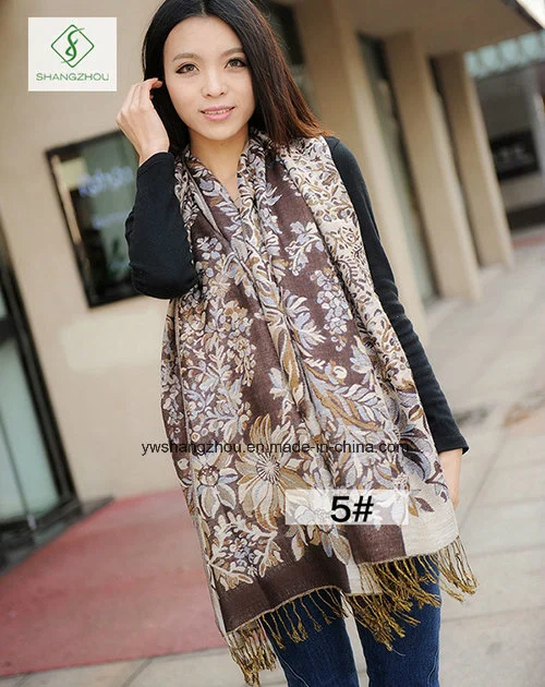 Newest Lady Fashion Pashmina Shawl Ethnic Style Jacquard Scarf