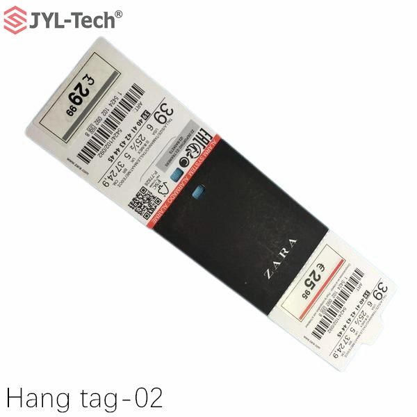 ملصق بطاقة الملابس RFID Garment Hangtag مع UHF 860-960 ميجاهرتز Monza R6-P