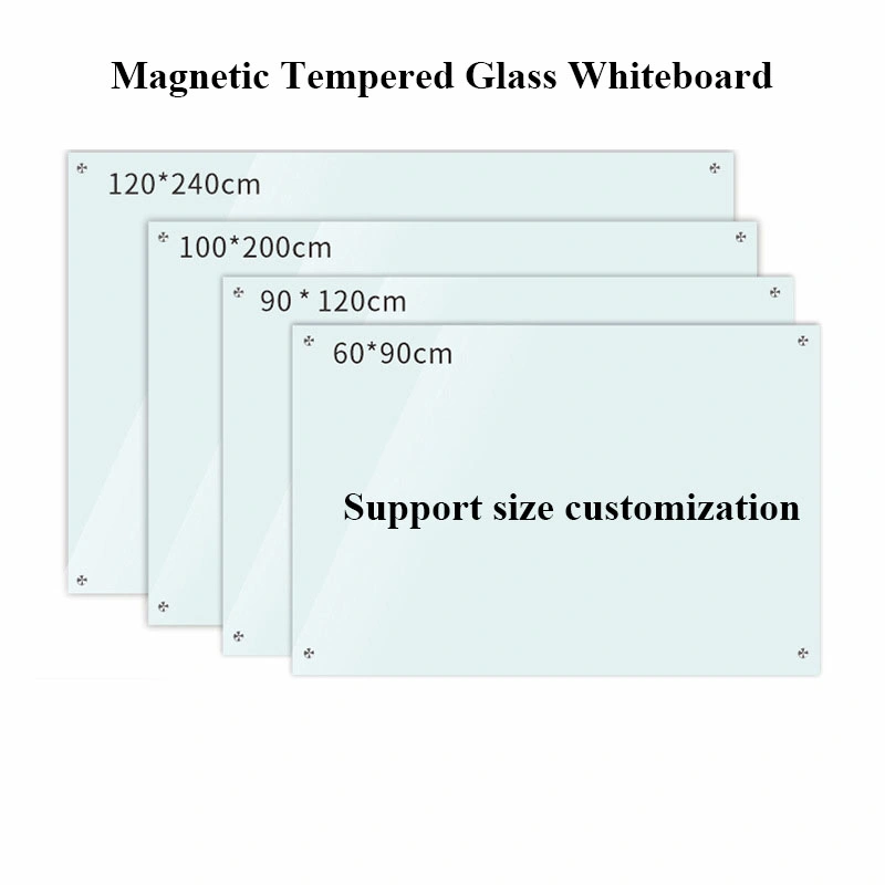 Zoifun Furniture Custom Frameless White Surface Glass Whiteboard Magnetic Acrylic Dry Erase White Board