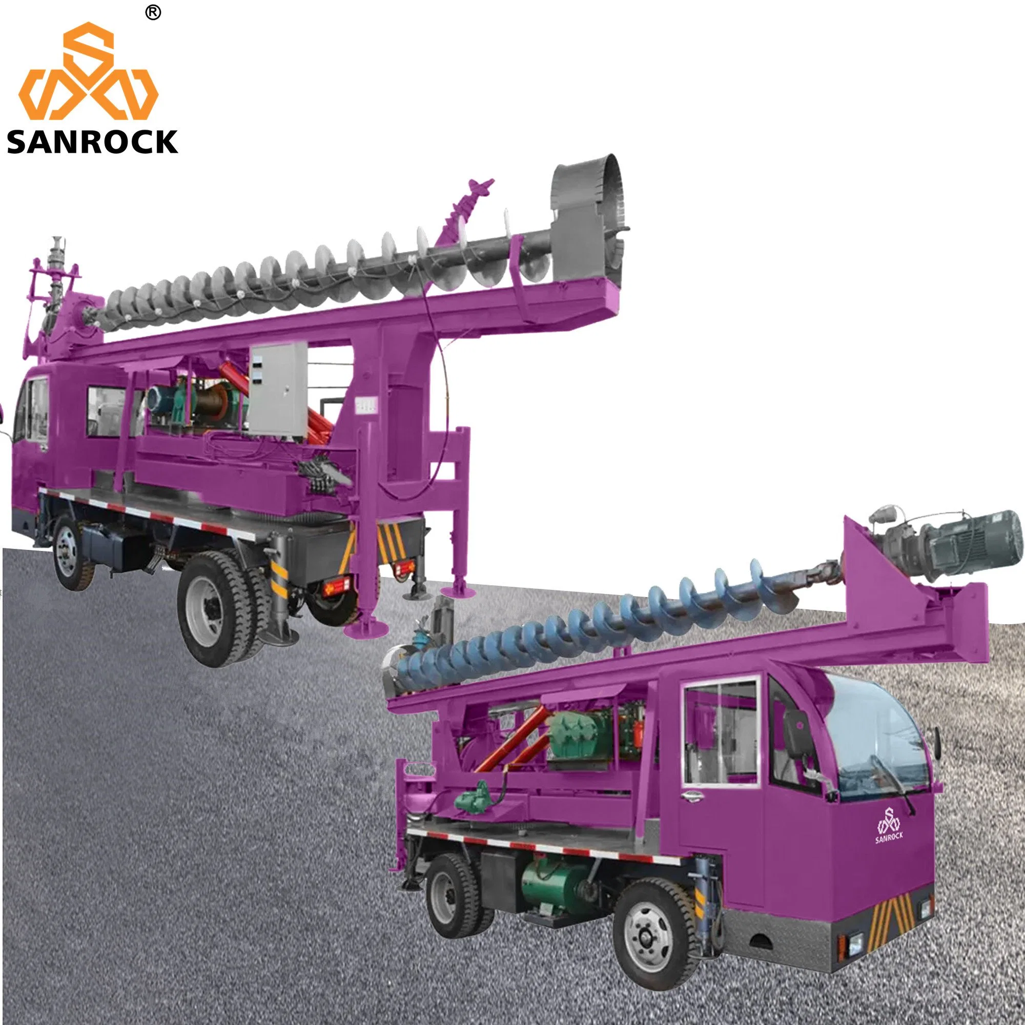 Multifunctional Pile Driver Machine 6m Depth Ground Rotary Borehole Hydraulic Pile Driver