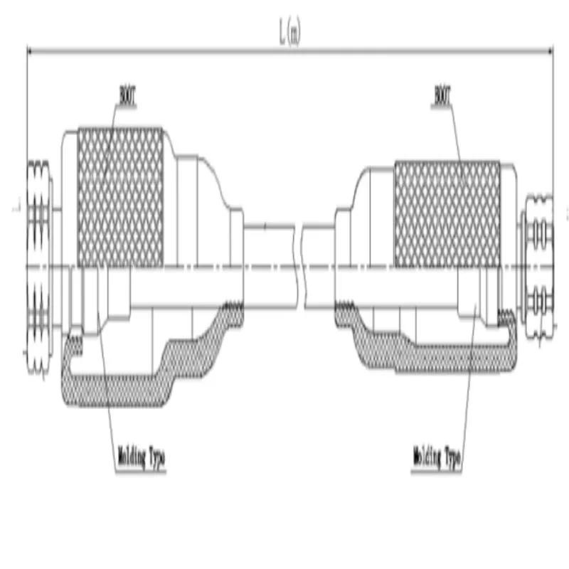 WP RF50 1/2" DIN-Stecker auf DIN-Stecker-Jumperkabel