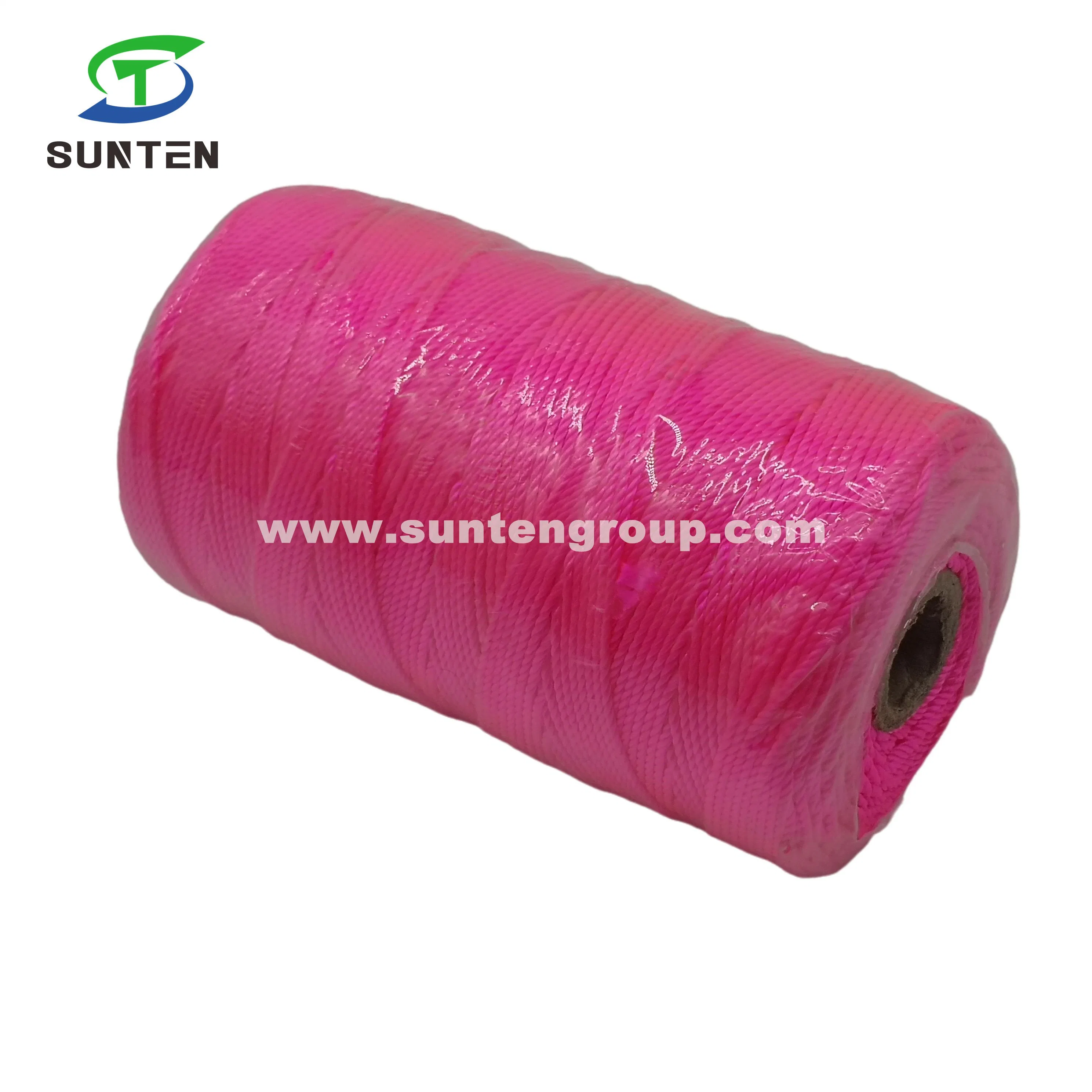 Pinke hochfeste PE/PP/Polyester/Nylon-Kunststoffverdrillt/Geflochten/Ballenpresse/Gewinde/Verpackung/Angelnetz (210D/380D) von Spule/Rolle/Spule/Hank