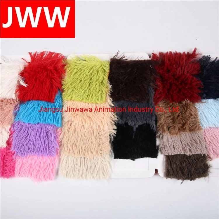 China Manufacturer Wholesale/Supplier High quality/High cost performance  Luxury Long Pile PV Plush Korean Polyester Faux Fur Fabrics