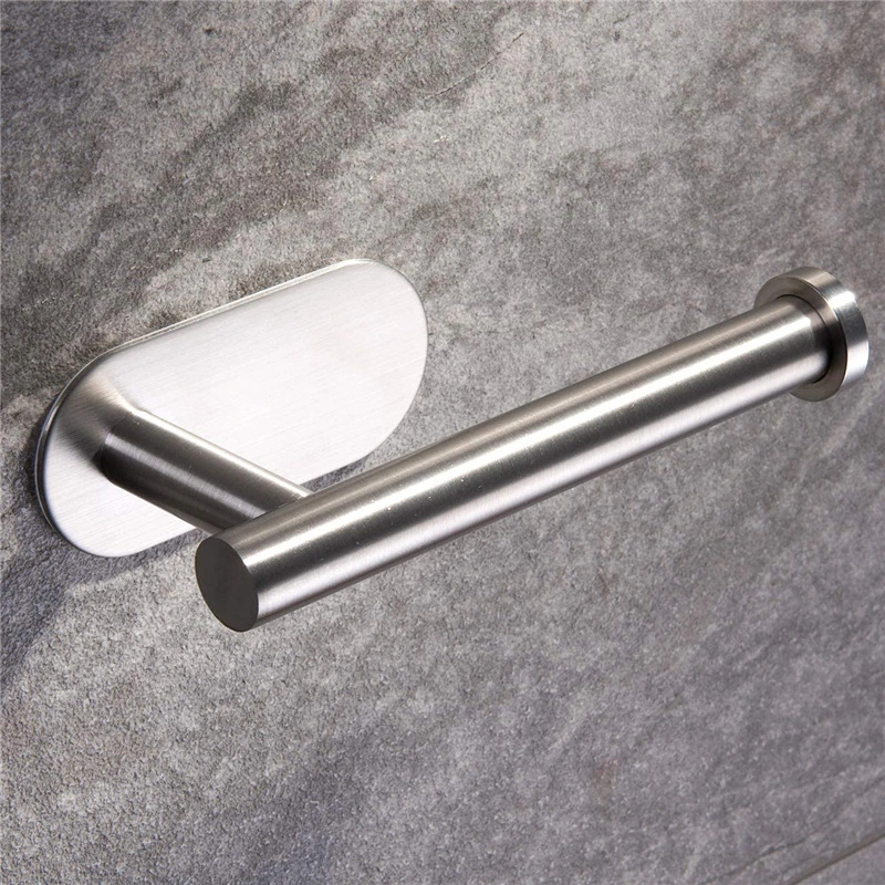 1PC Toilet Paper Holder Wall Mount Tissue Roll Hanger Matte Black 304 Stainless Steel Bathroom Tissue Towel Holder