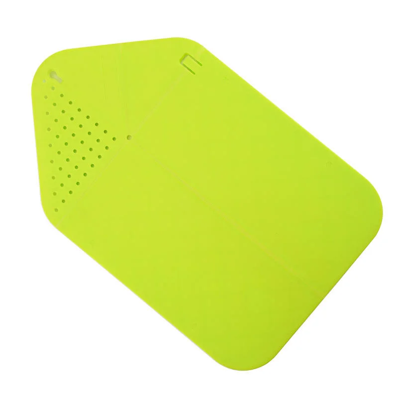 Kitchen Multi-Function Flexible Plastic Collapsible Chopping Board Vegetable Strainer Foldable Cutting Board