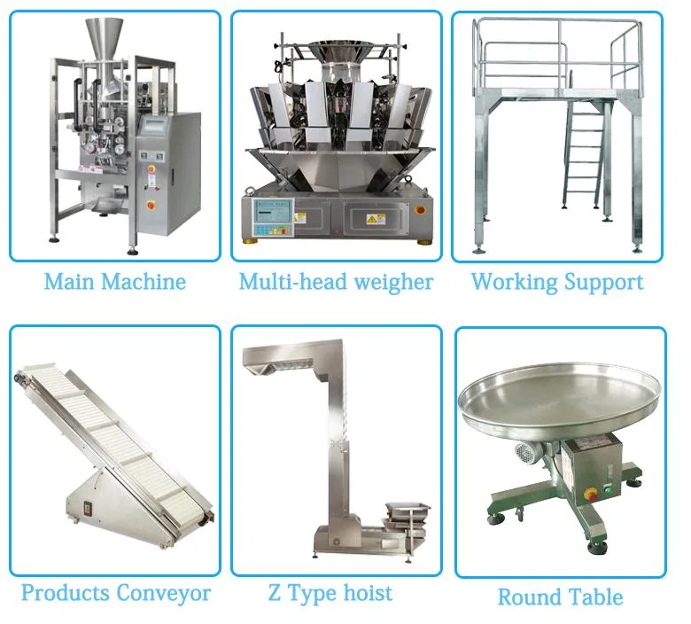 10 Peseuse à têtes automatique Machine automatique de conditionnement en sachets quadri-scellés de 1 kg Machine d'emballage de café en dosettes de grains de café instantané 3 en 1 Machine de torréfaction et d'emballage sous vide