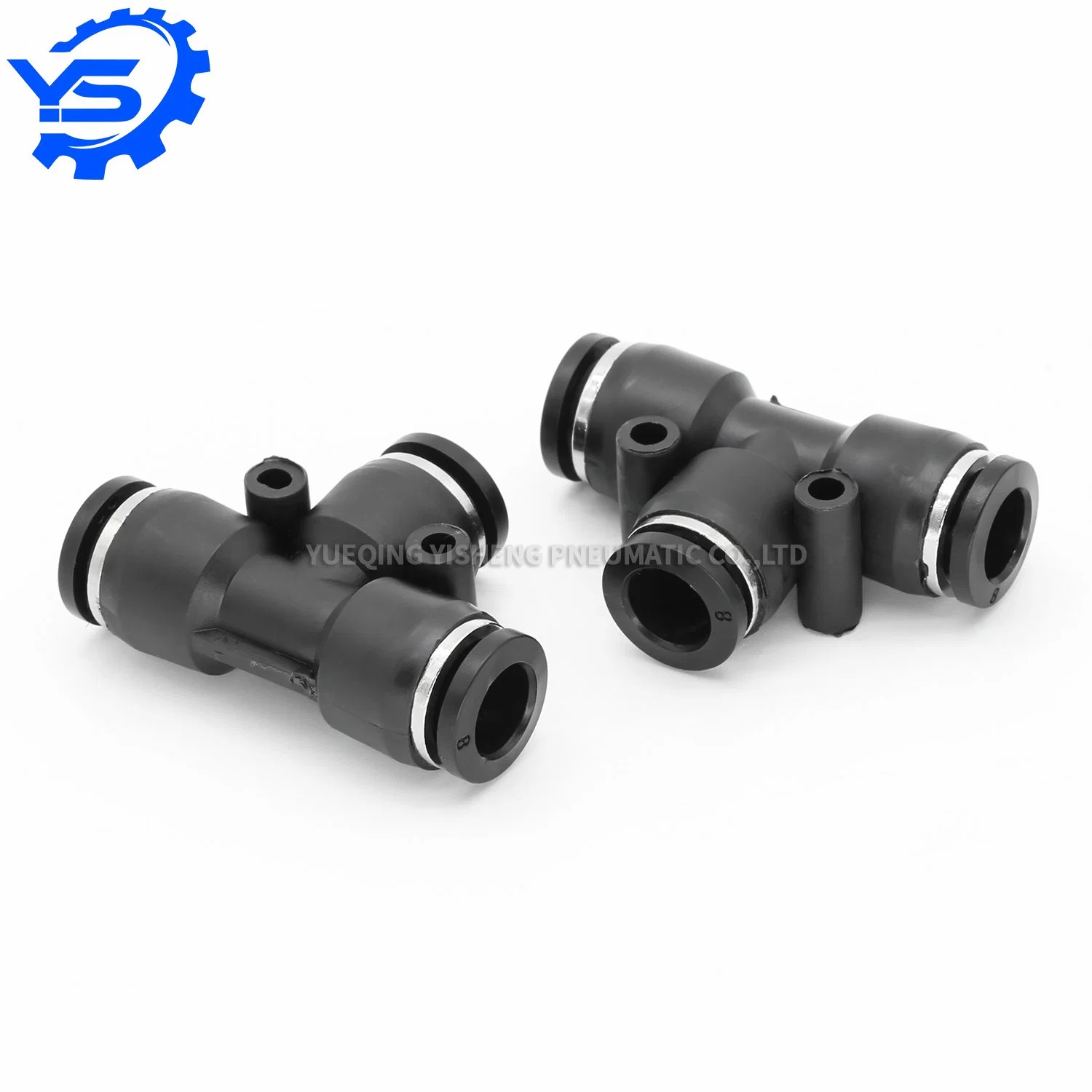 PE-8 Plastic Quick Connect Tee Tube Joints Air Hose Fittings PE Pneumatic Connector Pneumatic Quick Coupling