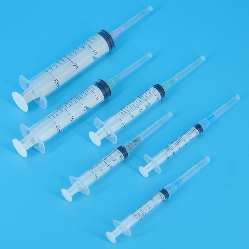 CE zertifiziert billiger Preis 3parts 2parts Luer Slip und Luer Verschließen Sie sterile medizinische Einweg-Hypodermie-Spritzen aus Kunststoff mit und ohne Nadel
