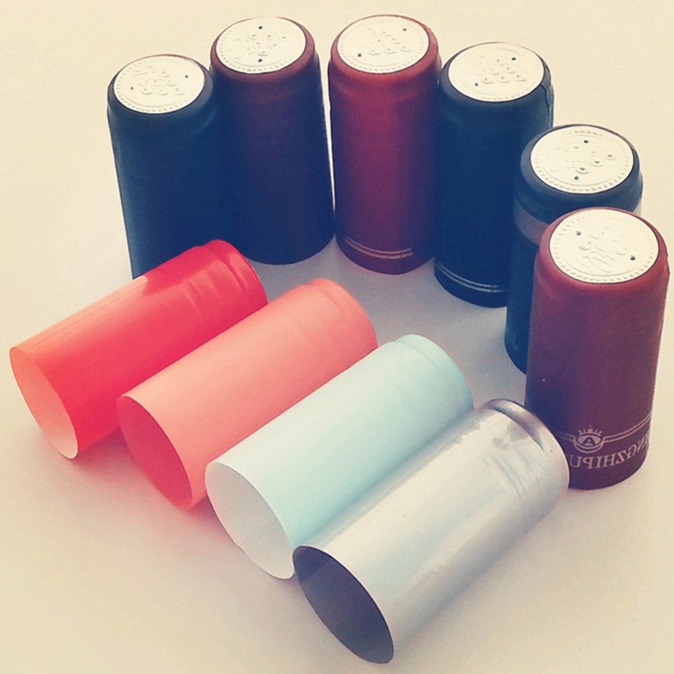 PVC Shrink Capsules with Hot Stamping for Wine Bottle Sealing