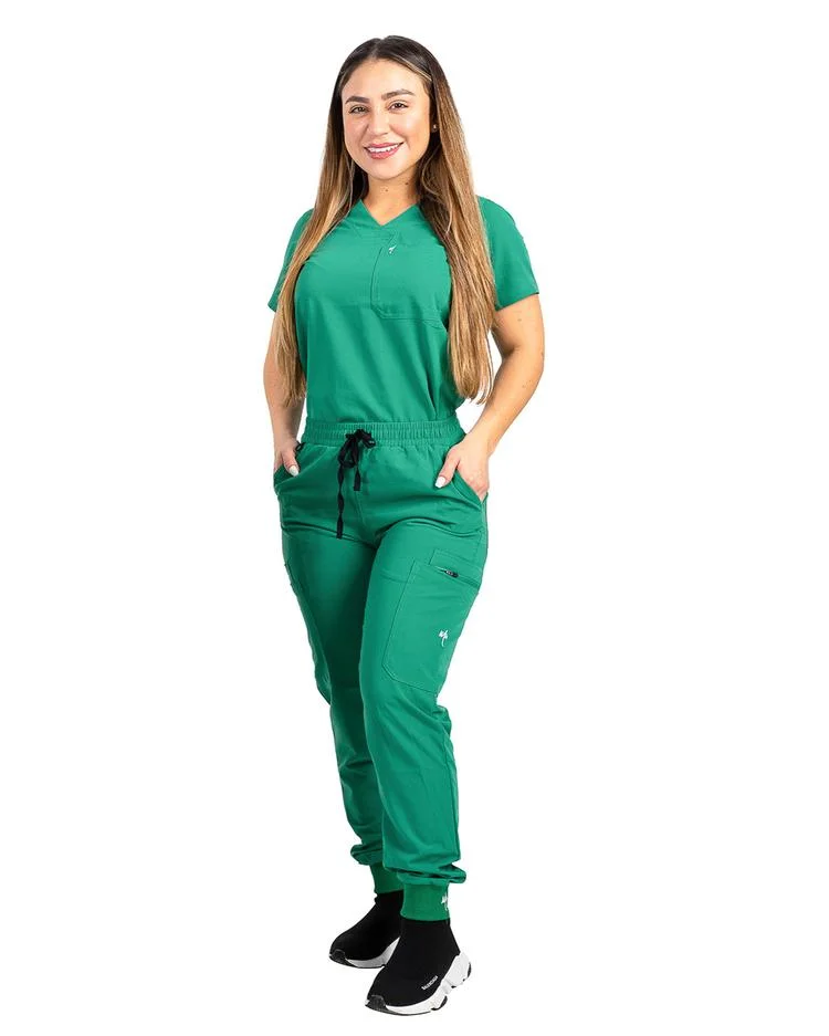 Manga curta Jogger Nurse Medical Fashion esfrega uniformes