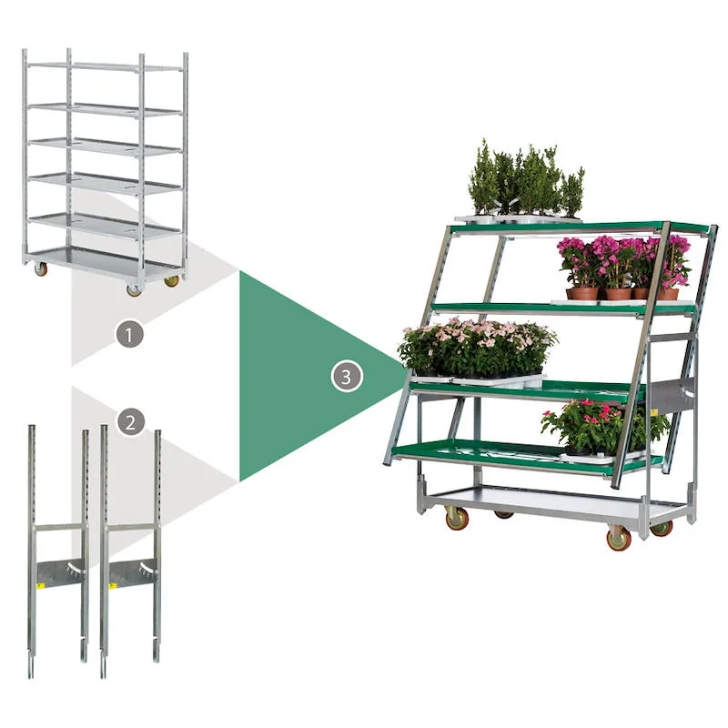 Greenhouse Gardener's Companion: China's Top Quality Metal Fabricated Danish Trolley"