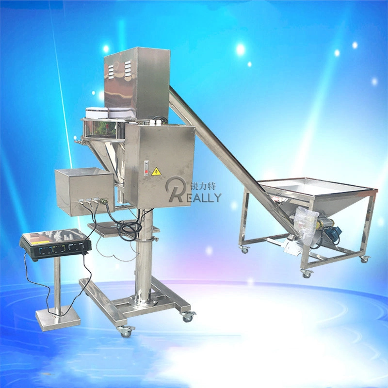 Semi Automatic Powder Filling Packaging Machine Vertical Feeding Form Fill Seal Machine Can Sealer Machine