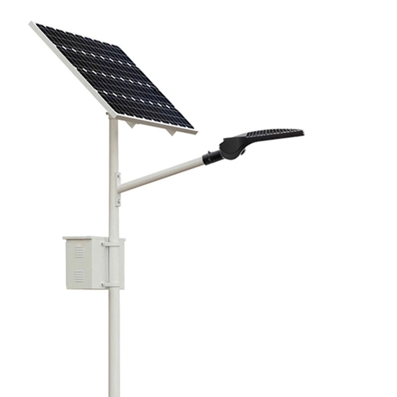 100W LED Solar Street Light Single Arm with 15A Charge Controller Galvanized Tapered Post