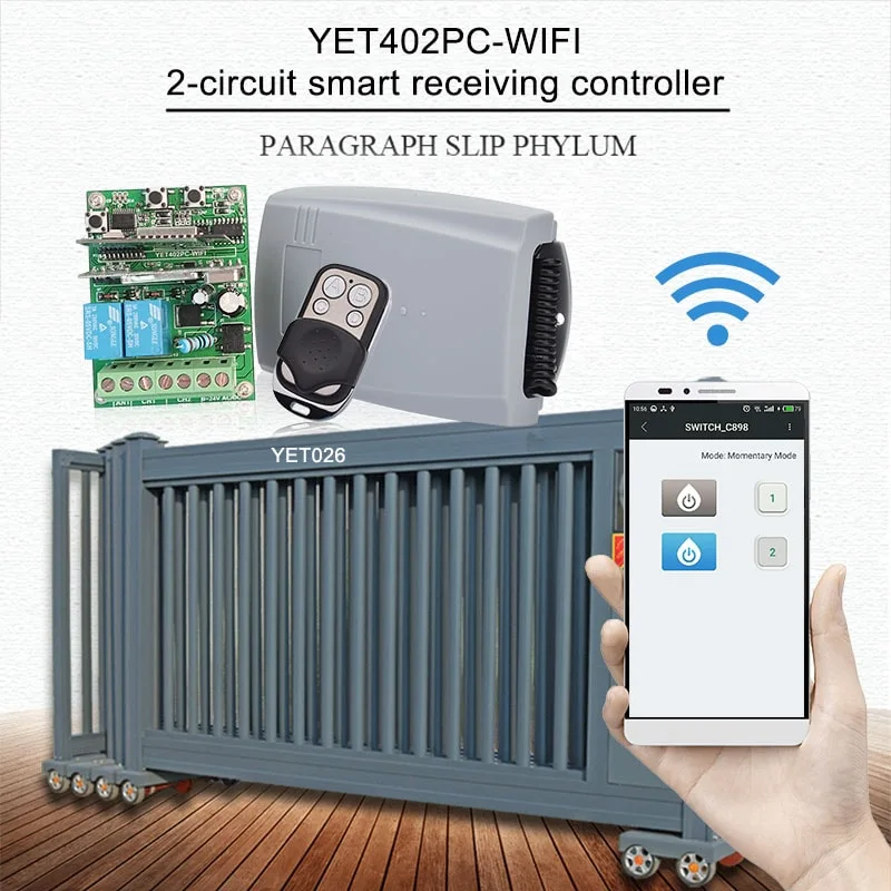 433.92MHz 4 Channel Wireless RF Rolling Code Universal Remote for Garage Door Transmitter Yet2145