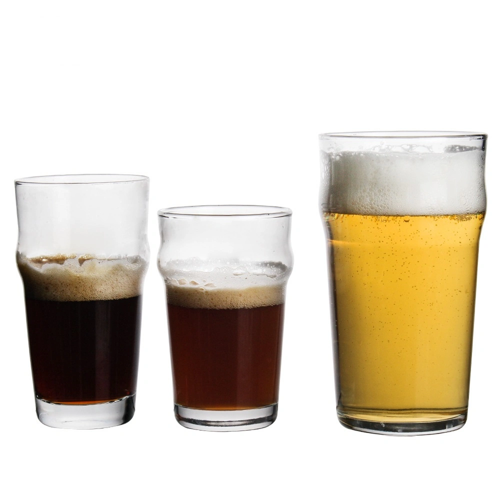 Hot Sell Simple Shape Glas Beer Cup, Anpassen Logo Bier Glas Becher