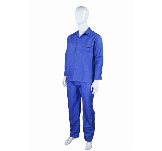 Soft Cotton Safety Coverall Blue Wear Rough Workwear in Guangzhou