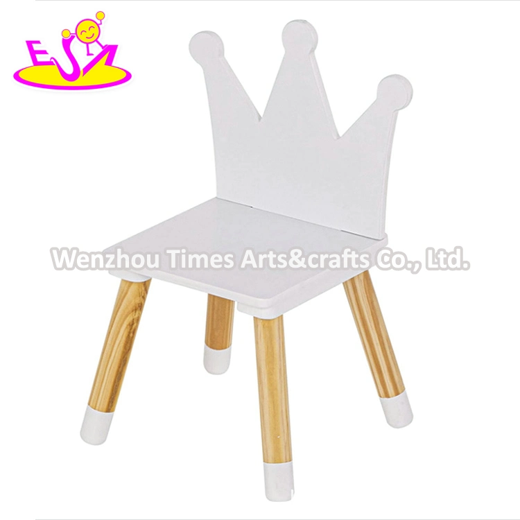 Customize Cartoon White Wooden 4 Chair Table Set for Children W08h175